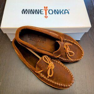 MINNETONKA | "Double Bottom" Softsole Leather Moccasin Slippers | Men's Size 7